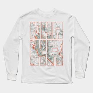 Dhaka, Bangladesh City Map Typography - Bohemian Long Sleeve T-Shirt